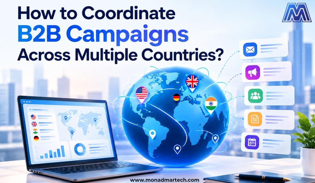 Coordinate B2B campaigns across multiple countries with localized messaging, targeted B2B data, aligned teams, and consistent performance tracking.